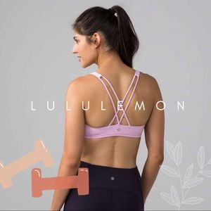 Lululemon Pink Coral Printed Free To Be Bra